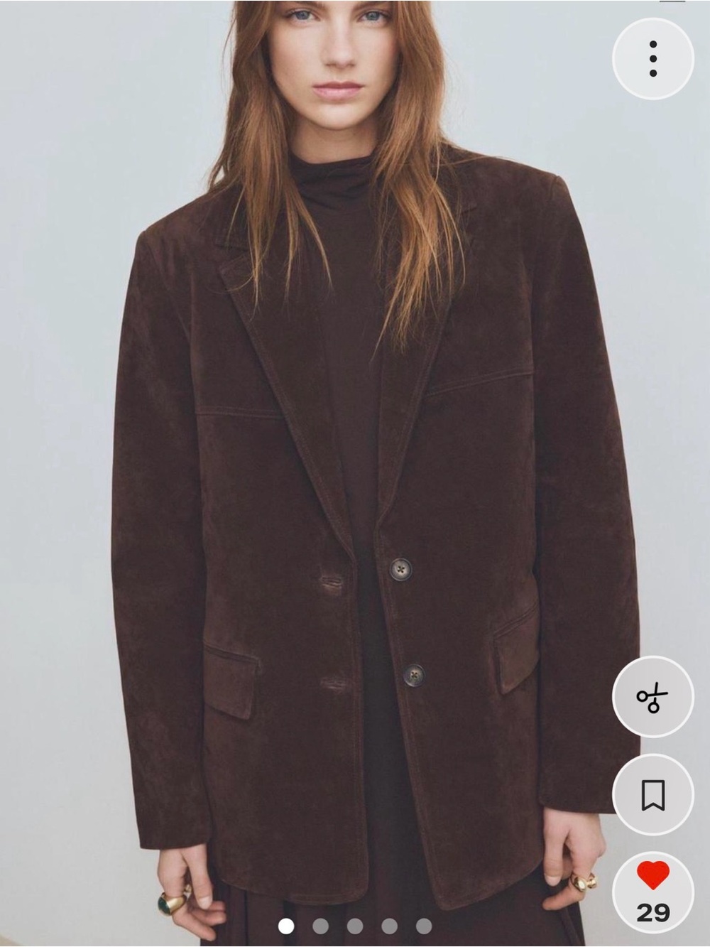 Mango Brown Suede Leather Jacket